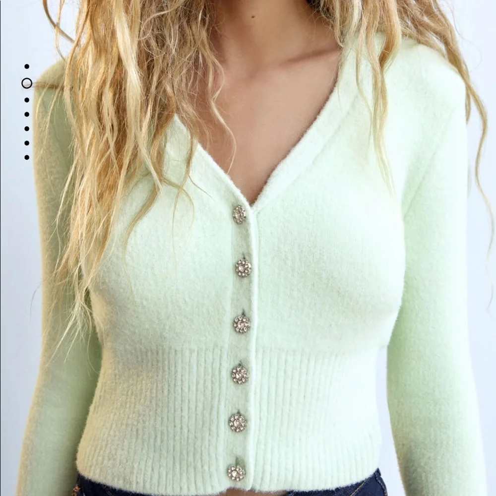 Zara jewel button cardigan bloggers favorite - Picture 11 of 11